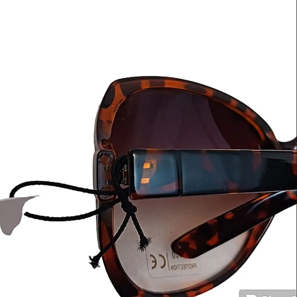 Tiger Stripe Sunglasses BROWN LUXE Oversized GLAM Gradient Lens NEW‎ Luxury Glam